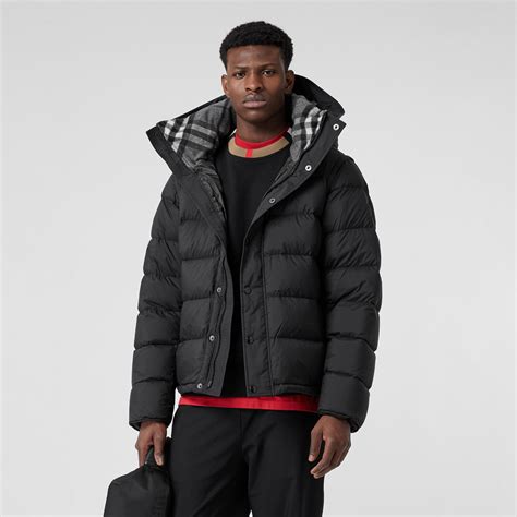 mens burberry jacket black|Burberry anorak jacket.